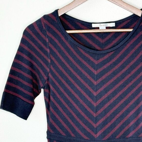 Boden Chevron Striped Half Sleeve Knitted Sweater Dress - Women’s US 4 - Picture 3 of 9